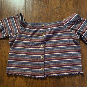 Off shoulder slim fit cute crop top